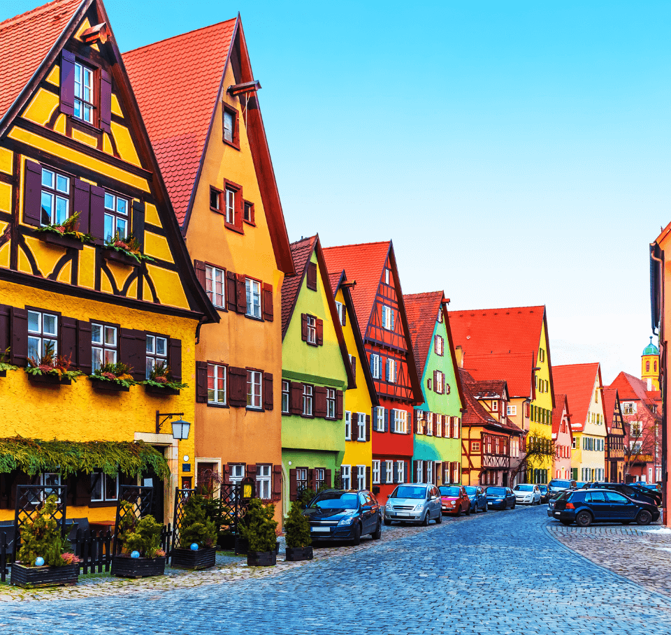 German houses colorful